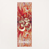 アート抽象芸術絵を描OM記号 ヨガマット (正面)