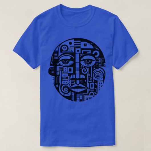 アート抽象芸術顔3 Tシャツ (デザイン正面)