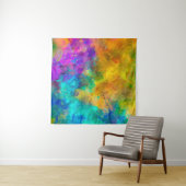 アート抽象芸術鮮やか絵を描の虹の背景 タペストリー (インサイチュ(横))