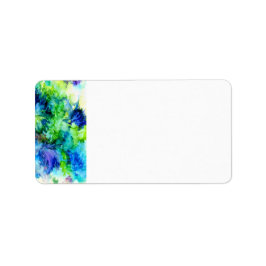 アート抽象芸術、スプラッシュなブルースユニーク ラベル