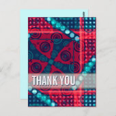 アート抽象芸術（赤い青）ありがとうはがき ポストカード (正面/裏面)