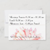 アート教室のレディースランチョンガーデンティーの招待状 招待状 (裏面)