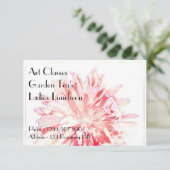 アート教室のレディースランチョンガーデンティーの招待状 招待状 (スタンド正面)