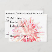 アート教室のレディースランチョンガーデンティーの招待状 招待状 (正面/裏面)