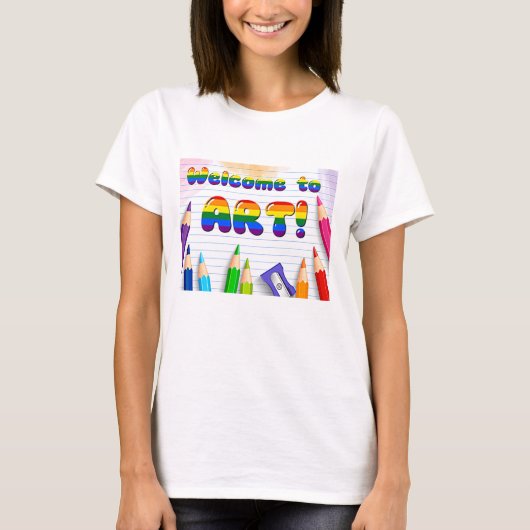 アート教室へようこそ Tシャツ (正面)