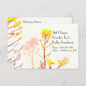 アート教室 レディースランチェン ガーデンティーパーティ 招待状 (正面/裏面)