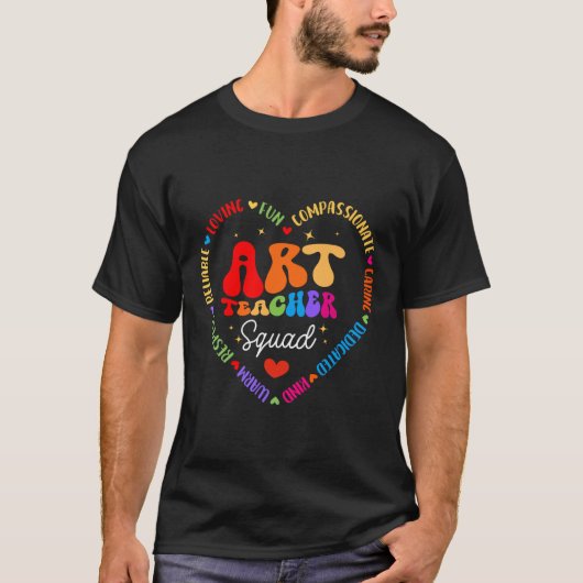 アート教師の雰囲気 面白い学校再開 初日ア Tシャツ (正面)