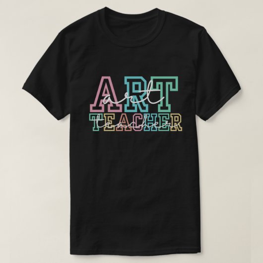 アート教師Tシャツ、教師の定義Tシャツ、アート Tシャツ (デザイン正面)