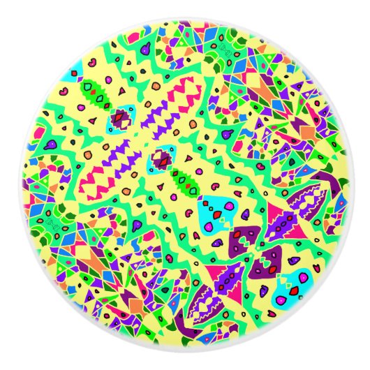 アート数々の幻想的な色のビットNスパイス セラミックノブ (正面)