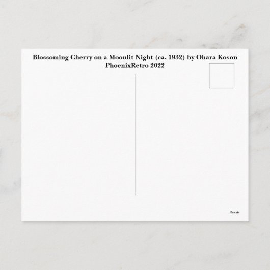 アート日本のはがき シーズンポストカード (裏面)