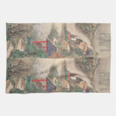 アート日本のハンドタオル キッチンタオル (横)