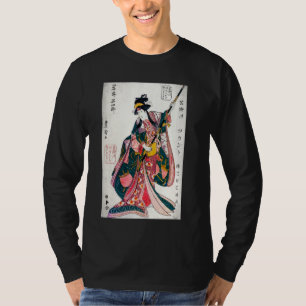 アート日本のプリント芸者浮世絵美学 Tシャツ