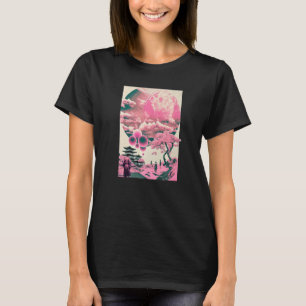 アート日本の浮世絵原宿スタイルさくらんぼブロッサム Tシャツ