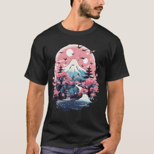 アート日本の浮世絵芸者さくらんぼブロッサム山 Tシャツ
