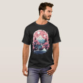 アート日本の浮世絵芸者さくらんぼブロッサム山 Tシャツ (正面フル)