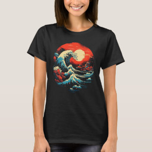 アート日本の海波津波Kanagawa Japan Gif Tシャツ