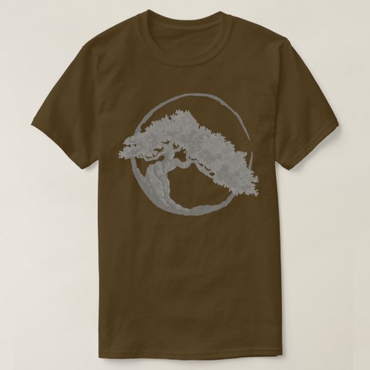 アート日本の禅木盆栽 Tシャツ (デザイン正面)