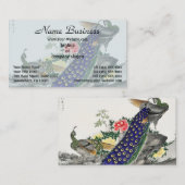 アート日本の、孔雀と牡丹による沼田家集 名刺 (正面/裏面)