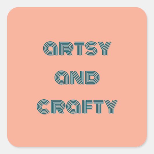 アート気高い芸術と工芸 スクエアシール (正面)