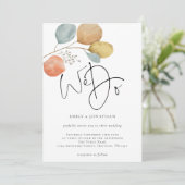 アート水離れ色のアート結婚 招待状 (スタンド正面)