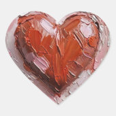 アート油ハート型デザインプリント ハートシール (正面)
