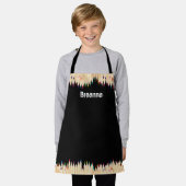 アート用品カラーペンシルパーソナライズされたキッズ エプロン (着用した状態)