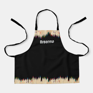 アート用品カラーペンシルパーソナライズされたキッズ エプロン