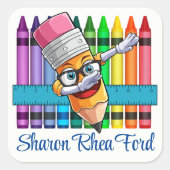 アート用品ステッカー スクエアシール (正面)