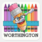 アート用品ステッカー スクエアシール (正面)