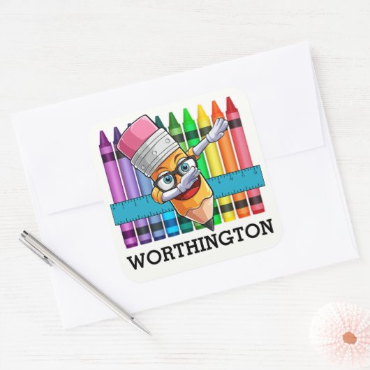 アート用品ステッカー スクエアシール (封筒)