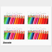 アート用品ラベル 長方形シール (シート)