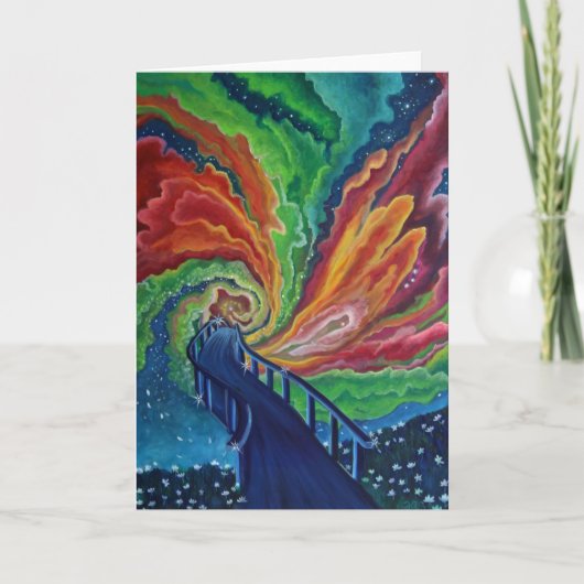 アート空白のグリーティングカード、オリジナルアート銀河系 カード (正面)