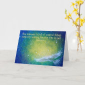 アート空白のグリーティングカード、オリジナルアート銀河系 カード (黄色い花)