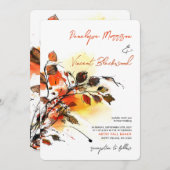 アート紅葉招待状 招待状 (正面/裏面)