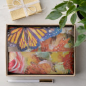 アート紅葉&宝物と蝶（昆虫）オオカバマダラ、モナーク 薄葉紙 (ギフト)