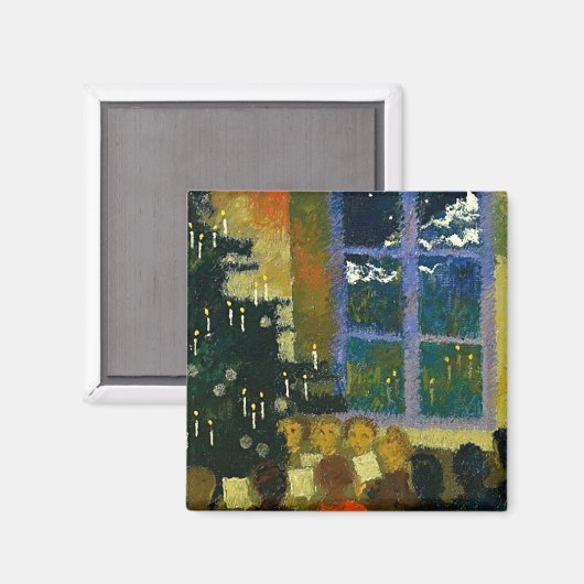 アート素晴らしのクリ絵画スマス マグネット (正面/裏面)