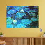 アート素晴らしの青い絵画睡蓮 キャンバスプリント (インサイチュ (リビング))