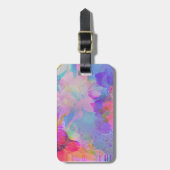 アート紫フローラ ラゲッジタグ (正面縦)