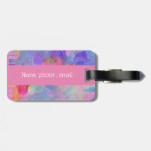 アート紫フローラ ラゲッジタグ (裏面横)