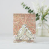 アート結婚のハッ空白のトカード完璧なカップル鳥 ポストカード (スタンド正面)