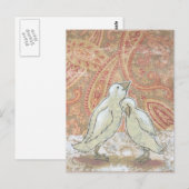 アート結婚のハッ空白のトカード完璧なカップル鳥 ポストカード (正面/裏面)