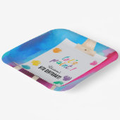 アート絵を描のアーティス絵を描誕生日テーマ ペーパープレート (傾斜あり)