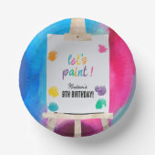 アート絵を描のアーティス絵を描誕生日テーマ ペーパーボウル (正面)