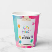 アート絵を描のアーティス絵を描誕生日テーマ 紙コップ (裏面)