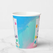 アート絵を描のアーティス絵を描誕生日テーマ 紙コップ (左)