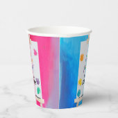 アート絵を描のアーティス絵を描誕生日テーマ 紙コップ (右)