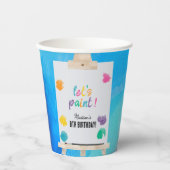 アート絵を描のアーティス絵を描誕生日テーマ 紙コップ (正面)