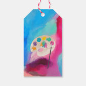 アート絵を描のクラフトアーティストの絵を描誕生日に感謝 ギフトタグ (裏面)