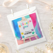 アート絵を描のクラフトアーティストの絵を描誕生日に感謝 フェイバーバッグ (クリップ留めされた状態)