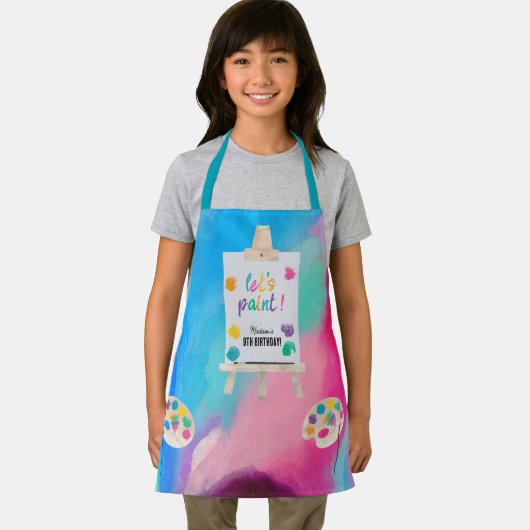アート絵を描のクラフトアーティスト絵を描の誕生日テーマ エプロン (インサイチュ)